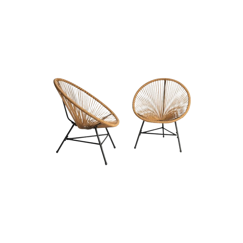 Fauteuil Tressé Couleur Naturelle