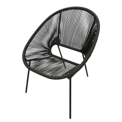 Fauteuil Tressé Couleur Noir