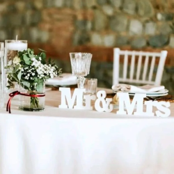 Lettre en Bois Mr & Mrs
