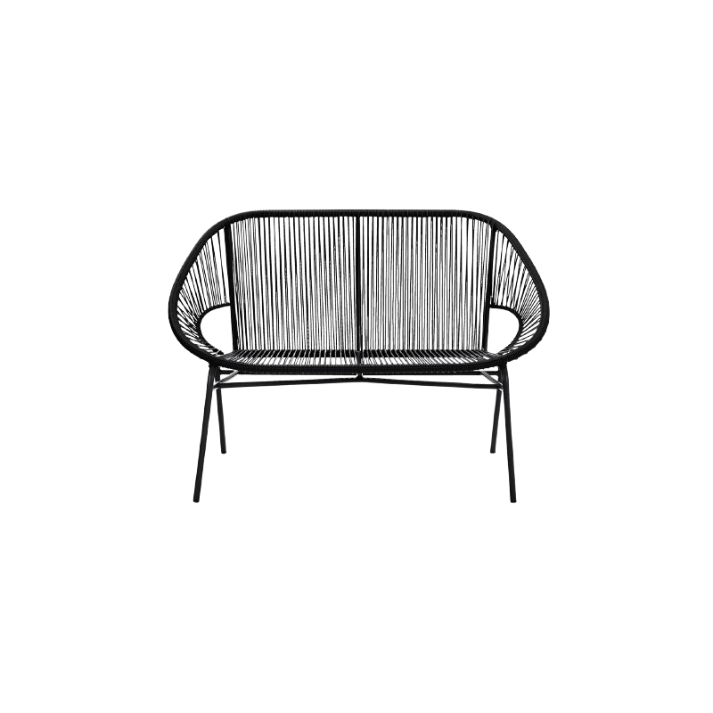 Banc Tressé Couleur Noir
