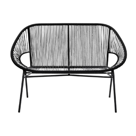 Banc Tressé Couleur Noir
