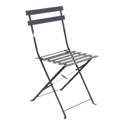 Chaise Square Metal Grise