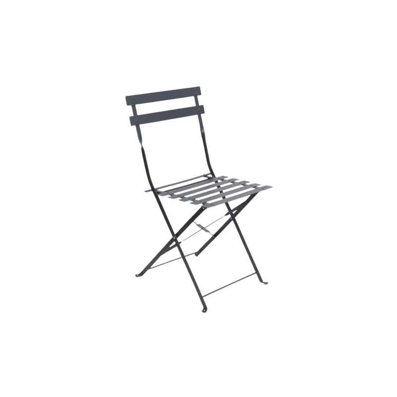 Chaise Square Metal Grise