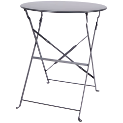 Table Ronde Métal Grise