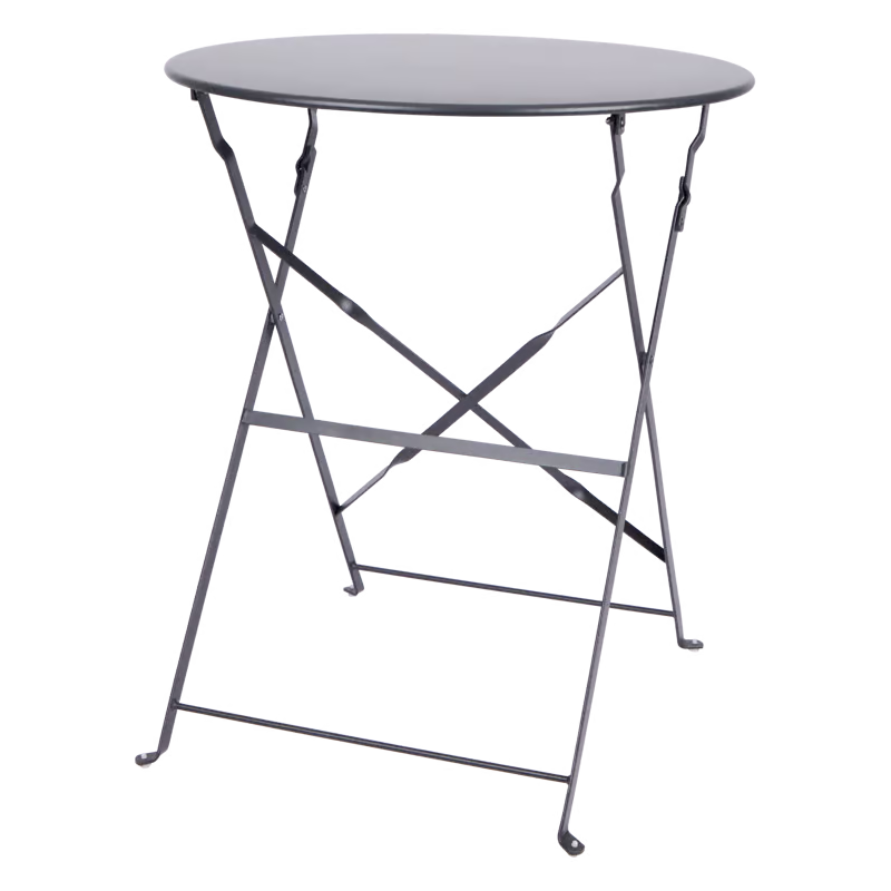 Table Ronde Métal Grise