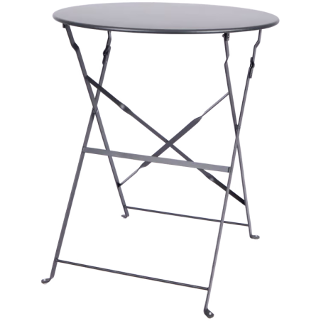 Table Ronde Métal Grise
