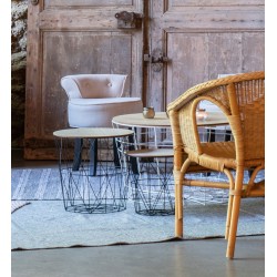 Fauteuil Crapaud Tissu Beige