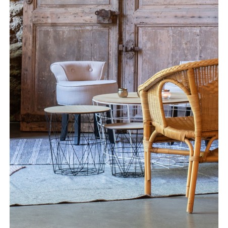 Fauteuil Crapaud Tissu Beige
