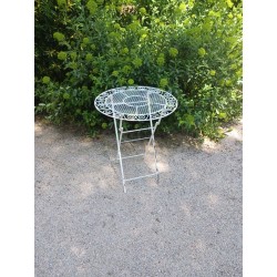 Table Métal Retro Blanche