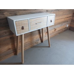 Console 3 Tiroirs Bois