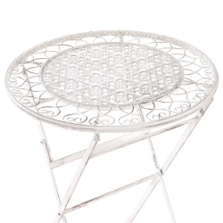 Table Métal Retro Blanche